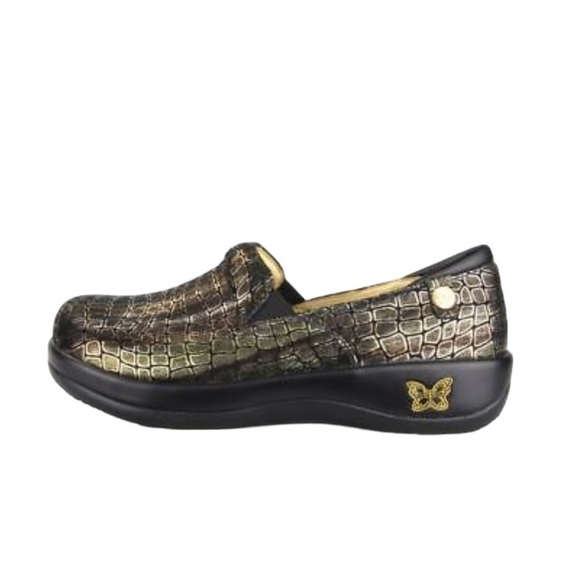 ALEGRIA Keli Fancy Giraffe Gold / Black Clogs Size 39 NEW WITHOUT BOX - Picture 4 of 12
